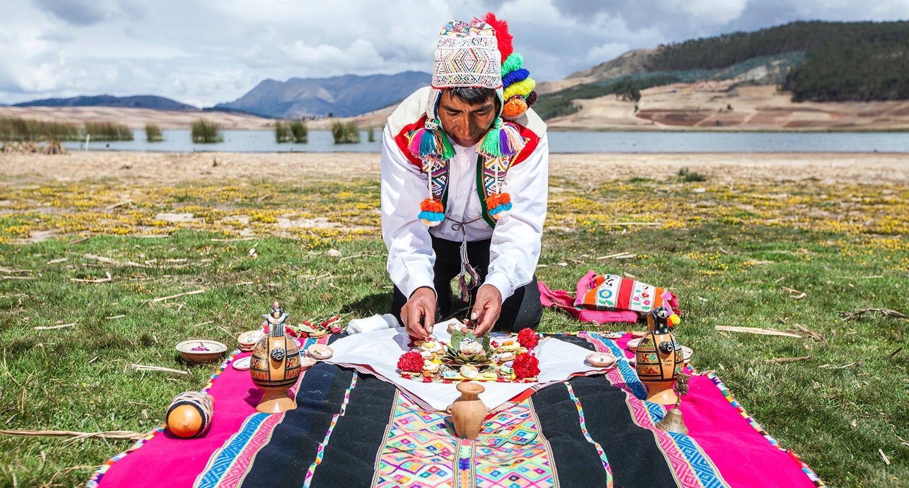 Peru Sacred Valley, Earth Tribute Ceremony, Shaman