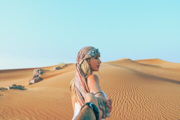 Woman in desert